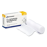 PhysiciansCare by First Aid Only First Aid Conforming Gauze Bandage, Non-Sterile, 4" Wide (FAO51018)