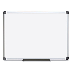 MasterVision Value Lacquered Steel Magnetic Dry Erase Board, 18 x 24, White Surface, Silver Aluminum Frame (BVCMA0207170)