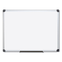 MasterVision Value Lacquered Steel Magnetic Dry Erase Board, 96 x 48, White Surface, Silver Aluminum Frame (BVCMA2107170)