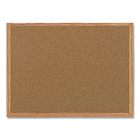 MasterVision Value Cork Bulletin Board with Oak Frame, 24 x 36, Brown Surface, Oak Frame (BVCMC070014231)