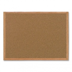MasterVision Value Cork Bulletin Board with Oak Frame, 24 x 36, Natural Surface, Oak Frame (MC070014231)