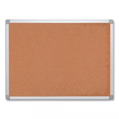 MasterVision Earth Cork Board, 24 x 18, Natural Surface, Silver Aluminum Frame (CA021790)