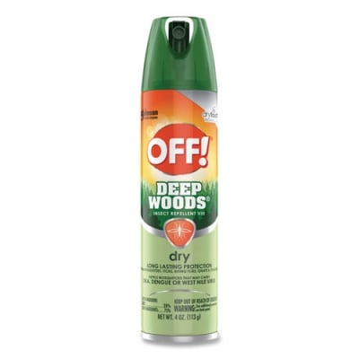 OFF! Deep Woods Dry Insect Repellent, 4 oz Aerosol Spray, Neutral, 12/Carton (315652)