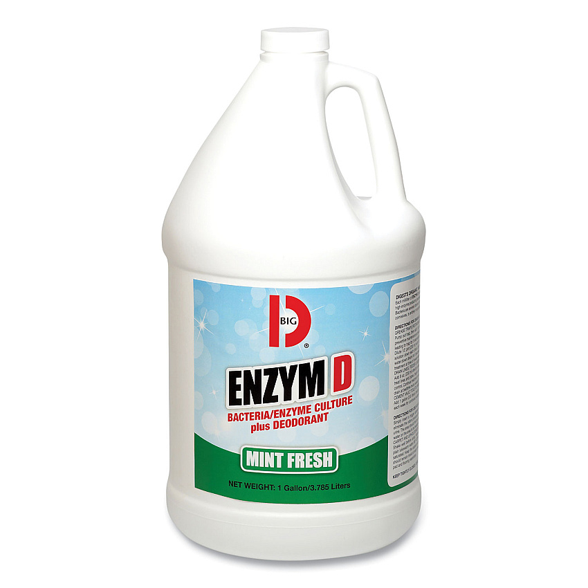 Big D Industries Enzym D Digester Deodorant, Mint, 1 gal, Bottle, 4/Carton (BGD1504)