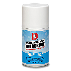 Big D Industries Metered Concentrated Room Deodorant, Fresh Linen Scent, 7 oz Aerosol Spray, 12/Box (BGD472)