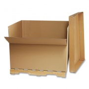Coastwide Professional Gaylord Box Lids, Double-Wall Construction, Half Slotted Container (HSC) Lid, 40" x 48" x 36", Brown Kraft (57100)