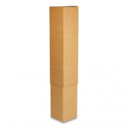 Coastwide Professional Telescoping Outer Boxes, 200 lb Mullen Rated, Half Slotted Container (HSC), 6" x 6" x 48" to 90", Brown Kraft, 25/Bundle (6006064890T)