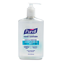 PURELL 2 in 1 Moisturizing Advanced Hand Sanitizer Gel, 12 oz Pump Bottle, Clean Scent (GOJ369812)