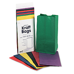 Pacon Rainbow Bags, #6 Size, 6" x 3.63" x 11", Assorted Bright Colors, 28/Pack (PAC0072140)