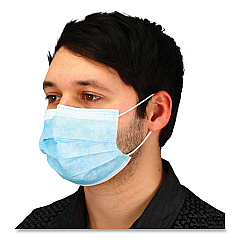 Malt By Impact Three-Ply Face Mask with Ear Loops, 50 Box, 40 Boxes/Carton (IMPMFB3EL2K)