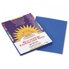SunWorks Construction Paper, 58 lb Text Weight, 9 x 12, Bright Blue, 50/Pack (7503)