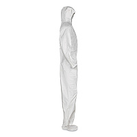 KleenGuard A20 Breathable Particle Protection Coveralls, Elastic Back, Hood and Boots, 4X-Large, White, 20/Carton (KCC49127)