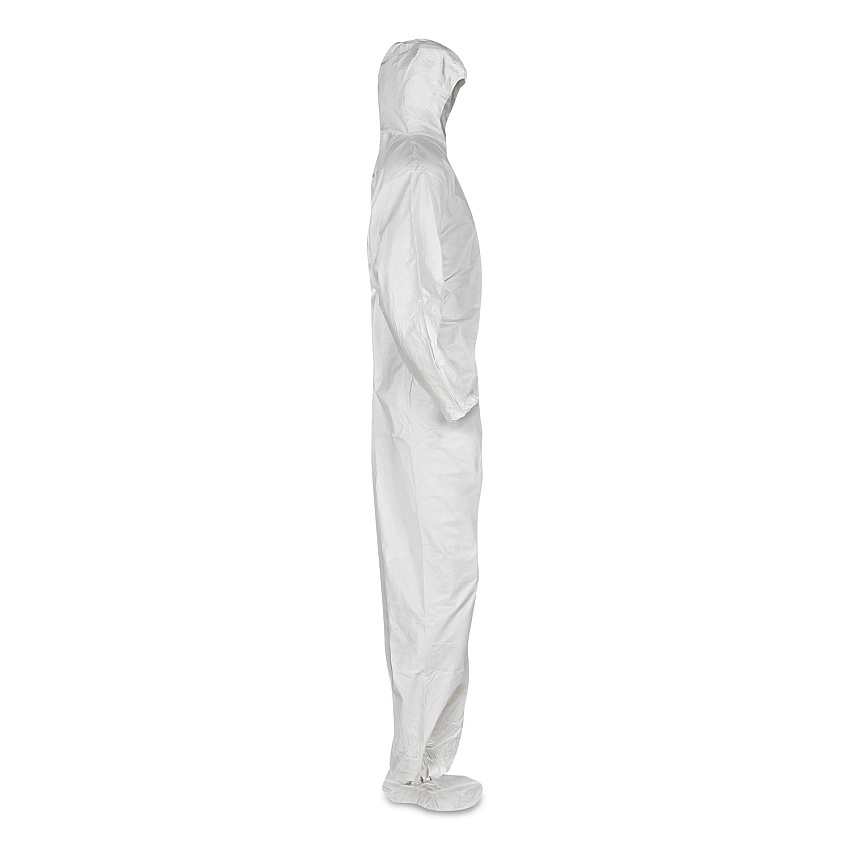 KleenGuard A20 Breathable Particle Protection Coveralls, Elastic Back, Hood and Boots, 4X-Large, White, 20/Carton (KCC49127)