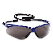 KleenGuard Nemesis Safety Glasses, Metallic Blue Frame, Smoke Lens, 12/Box (KCC47387)