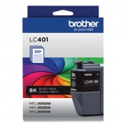 Brother LC401BKS Ink, 200 Page-Yield, Black