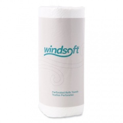 Windsoft Kitchen Roll Towels, 2-Ply, 11 x 8.8, White, 100/Roll (1220RL)