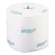 Windsoft Bath Tissue, Septic Safe, Individually Wrapped Rolls, 2-Ply, White, 400 Sheets/Roll, 24 Rolls/Carton (2400)