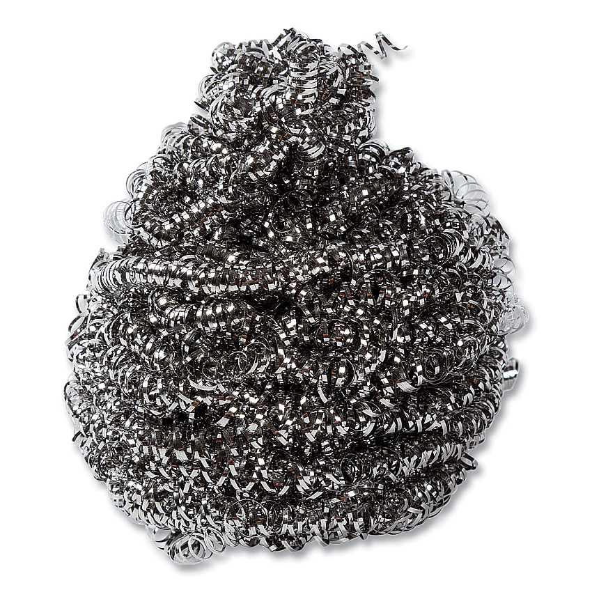 AmerCareRoyal Stainless Steel Sponge, Polybagged, 1.50 oz, Gray, 12/Pack, 12/Packs/Carton (RPPS730)