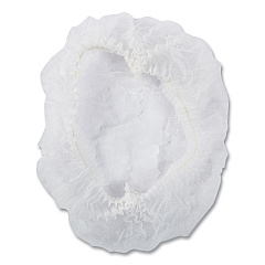 AmerCareRoyal Latex-Free Operating Room Cap, Pleated, Polypropylene, 21", White, 100 Caps/Pack, 10 Packs/Carton (RPPRP110NWP)