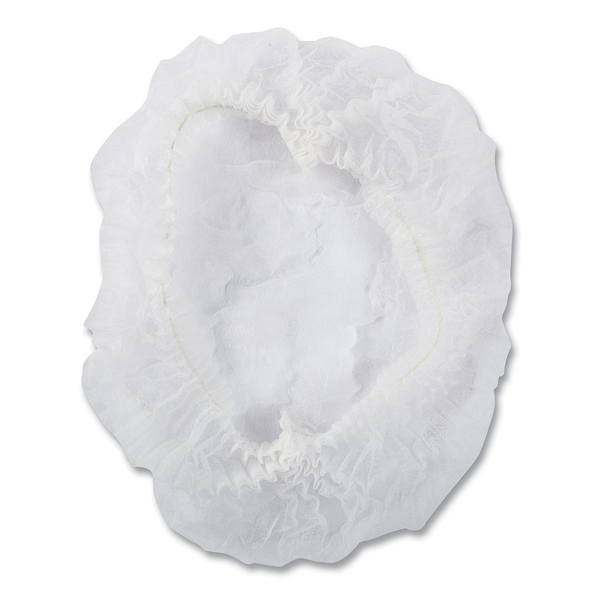 AmerCareRoyal Latex-Free Operating Room Cap, Pleated, Polypropylene, 21", White, 100 Caps/Pack, 10 Packs/Carton (RPPRP110NWP)