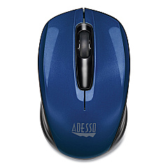Adesso iMouse S50 Wireless Mini Mouse, 2.4 GHz Frequency/33 ft Wireless Range, Left/Right Hand Use, Blue (IMOUSES50L)