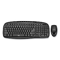 Adesso Wkb1330cb Wireless Desktop Keyboard And Mouse Combo, 2.4 Ghz Frequency/30 Ft Wireless Range, Black