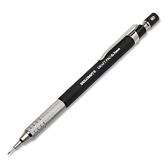 AbilityOne 7520016943027, SKILCRAFT Draft Pro Mechanical Drafting Pencil, 0.7 mm, Black Lead, Black/Silver Barrel, 3/Pack