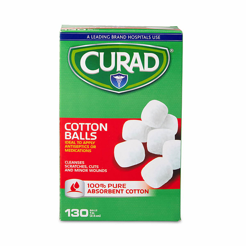 Curad Sterile Cotton Balls, 1", 130/Box (MIICUR110163RB)
