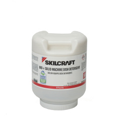 AbilityOne 7930016216646, SKILCRAFT, Bio+ Dishwasher Detergent, 8 lb Bottle, 4/Carton