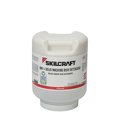 AbilityOne 7930016216646, SKILCRAFT Bio+ Dishwasher Detergent, 8 lb Bottle, 4/Carton