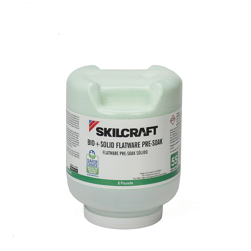 AbilityOne 7930016949778, SKILCRAFT Bio+ Flatware Pre-soak, 8 lb Bottle, 2/Carton