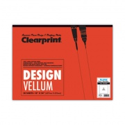 Clearprint Design Vellum Paper, 16 lb Bristol Weight, 18 x 24, Translucent White, 50/Pad (10001422)