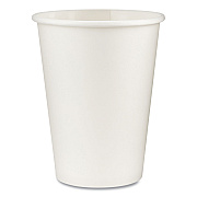 Dixie Paper Hot Cups, 12 oz, White, 50/Sleeve, 20 Sleeves/Carton (DXE2342W)