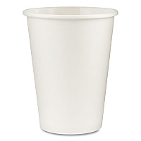 Dixie Paper Hot Cups, 12 oz, White, 50/Sleeve, 20 Sleeves/Carton (DXE2342W)