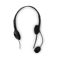 Adesso Xtream H4 Binaural Over The Head Headset with Microphone, Black