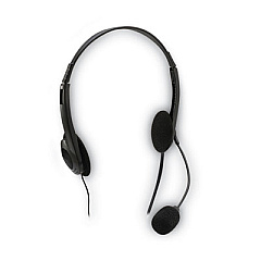 Adesso Xtream H4 Binaural Over The Head Headset with Microphone, Black