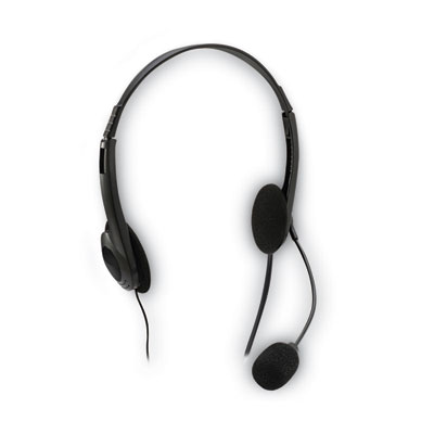 Adesso Xtream H4 Binaural Over The Head Headset with Microphone, Black