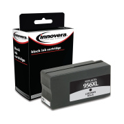 Innovera Remanufactured Black High-Yield Ink, Replacement for 956XL (L0R39AN), 3,000 Page-Yield