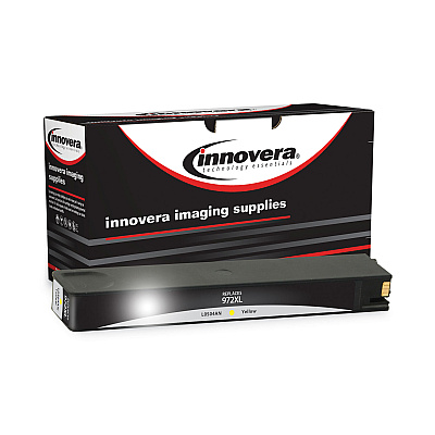 Innovera Remanufactured Yellow High-Yield Ink, Replacement for 972XL (IVRL0S04AN), 7,000 Page-Yield
