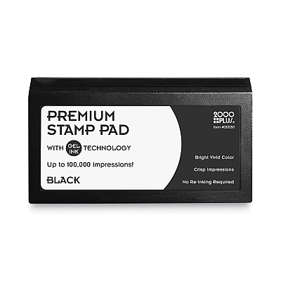 COSCO Microgel Stamp Pad for 2000 PLUS, 6.17" x 3.13", Black (COS030256)