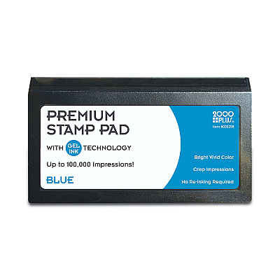COSCO Microgel Stamp Pad for 2000 PLUS, 6.17" x 3.13", Blue (COS030258)