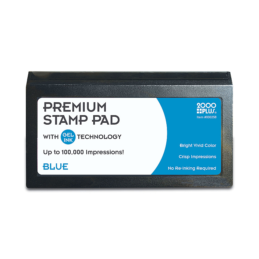 COSCO Microgel Stamp Pad for 2000 PLUS, 6.17" x 3.13", Blue (COS030258)