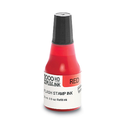 COSCO 2000PLUS Pre-Ink High Definition Refill Ink, Red, 0.9 oz Bottle, Red (COS033958)