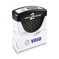 ACCUSTAMP2 Pre-Inked Shutter Stamp, Red/Blue, VOID, 1.63 x 0.5 (COS035539)
