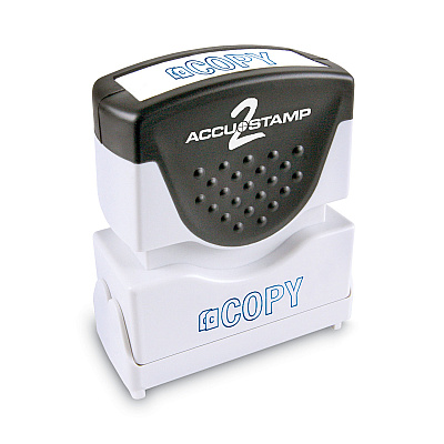 ACCUSTAMP2 Pre-Inked Shutter Stamp, Blue, COPY, 1.63 x 0.5 (COS035581)