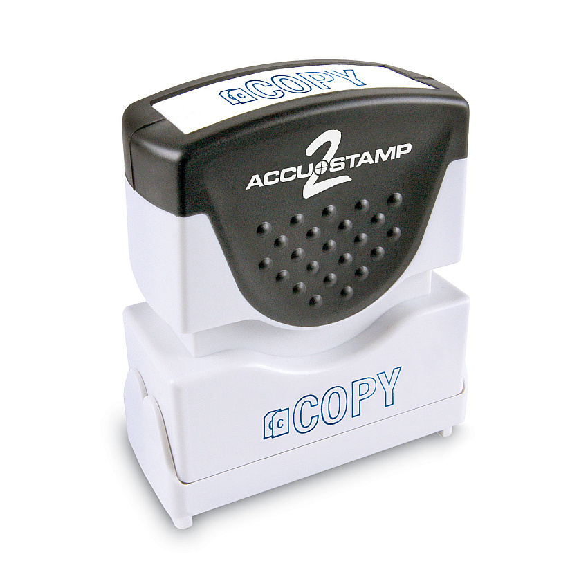 ACCUSTAMP2 Pre-Inked Shutter Stamp, Blue, COPY, 1.63 x 0.5 (COS035581)