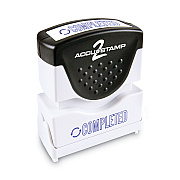 ACCUSTAMP2 Pre-Inked Shutter Stamp, Blue, COMPLETED, 1.63 x 0.5 (COS035582)