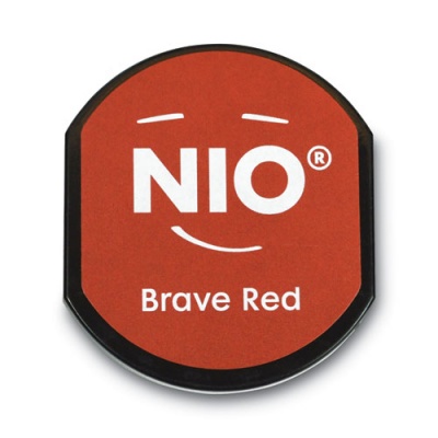 Ink Pad for NIO Stamp with Voucher, 2.75" x 2.75", Brave Red (071513)