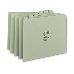 Smead 100% Recycled Daily Top Tab File Guide Set, 1/5-Cut Top Tab, 1 to 31, 8.5 x 11, Green, 31/Set (SMD50369)