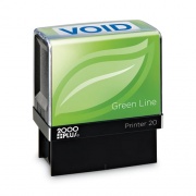 COSCO 2000PLUS Green Line Message Stamp, Void, 1.5 x 0.56, Blue (098373)